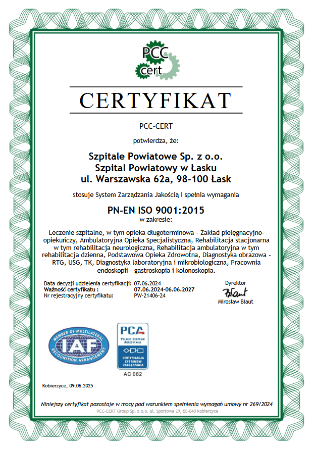 CERTYFIKAT ISO 2025